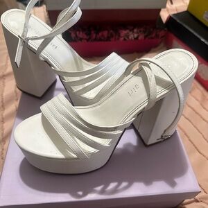 Elegant White Platform Heels